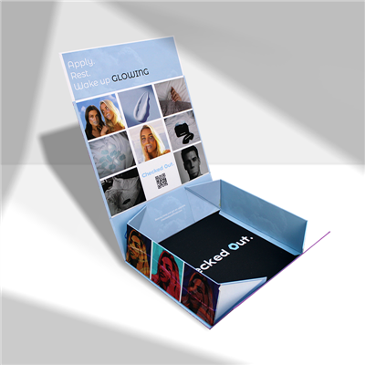 Re Hlahisa Lebokose la Rōna la Custom Blue Luxury Handbag Folding